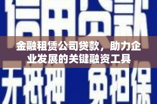 土默特左旗金融租赁公司贷款，助力企业发展的关键融资工具