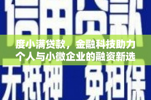 土默特左旗度小满贷款，金融科技助力个人与小微企业的融资新选择