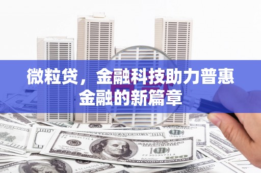 土默特左旗微粒贷，金融科技助力普惠金融的新篇章
