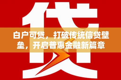 土默特左旗白户可贷，打破传统信贷壁垒，开启普惠金融新篇章